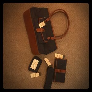 Denim Purse Set Eddie Bauer NWT